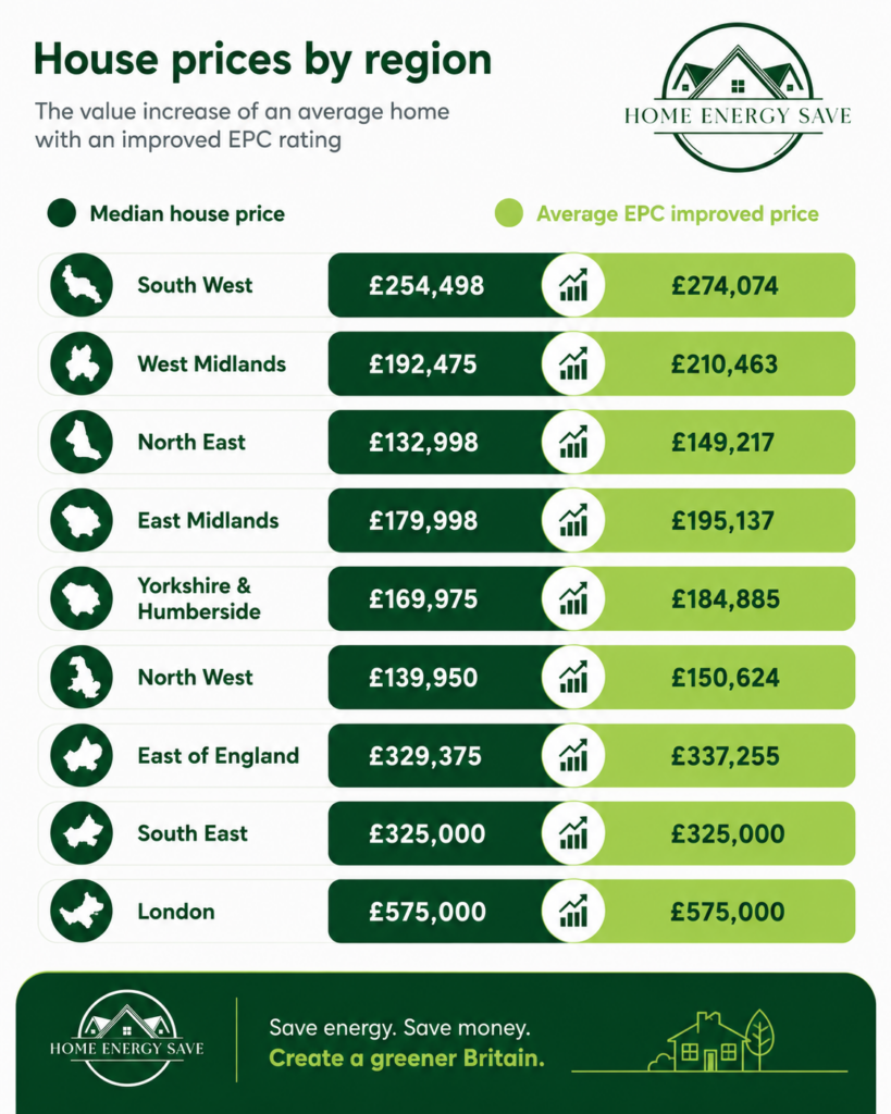 house prices by region home energy save